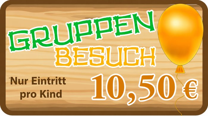 Gruppenbesuch – Nur Eintritt pro Kind, 10,50 €
