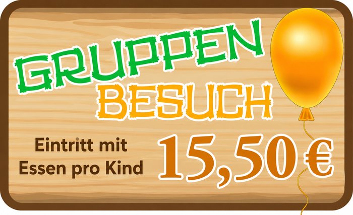 Gruppenbesuch – Eintritt mit Essen pro Kind, 15,50 €