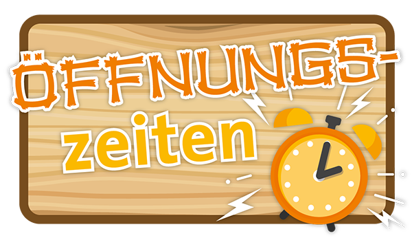 Holz-Infotafel Öffnungszeiten