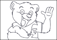 Ausmalbild Tobi winkt