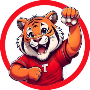 Illustriertes Tiger-Maskottchen als Logo für das Tiger-Paket